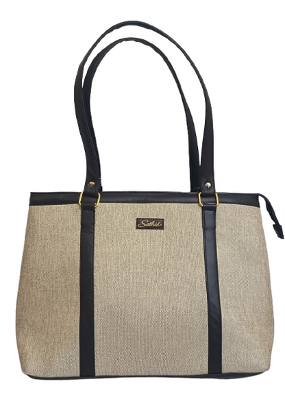 Sathié Jute Handbag for Women | 16 Inch Laptop Tote Bag | Eco-Friendly Office Bag