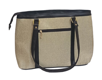 Sathié Jute Handbag for Women | 16 Inch Laptop Tote Bag | Eco-Friendly Office Bag